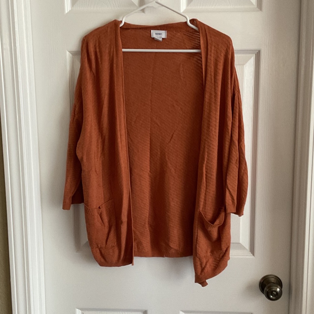 Universal Thread Rust Cardigan Sweater 3/4 sleeves